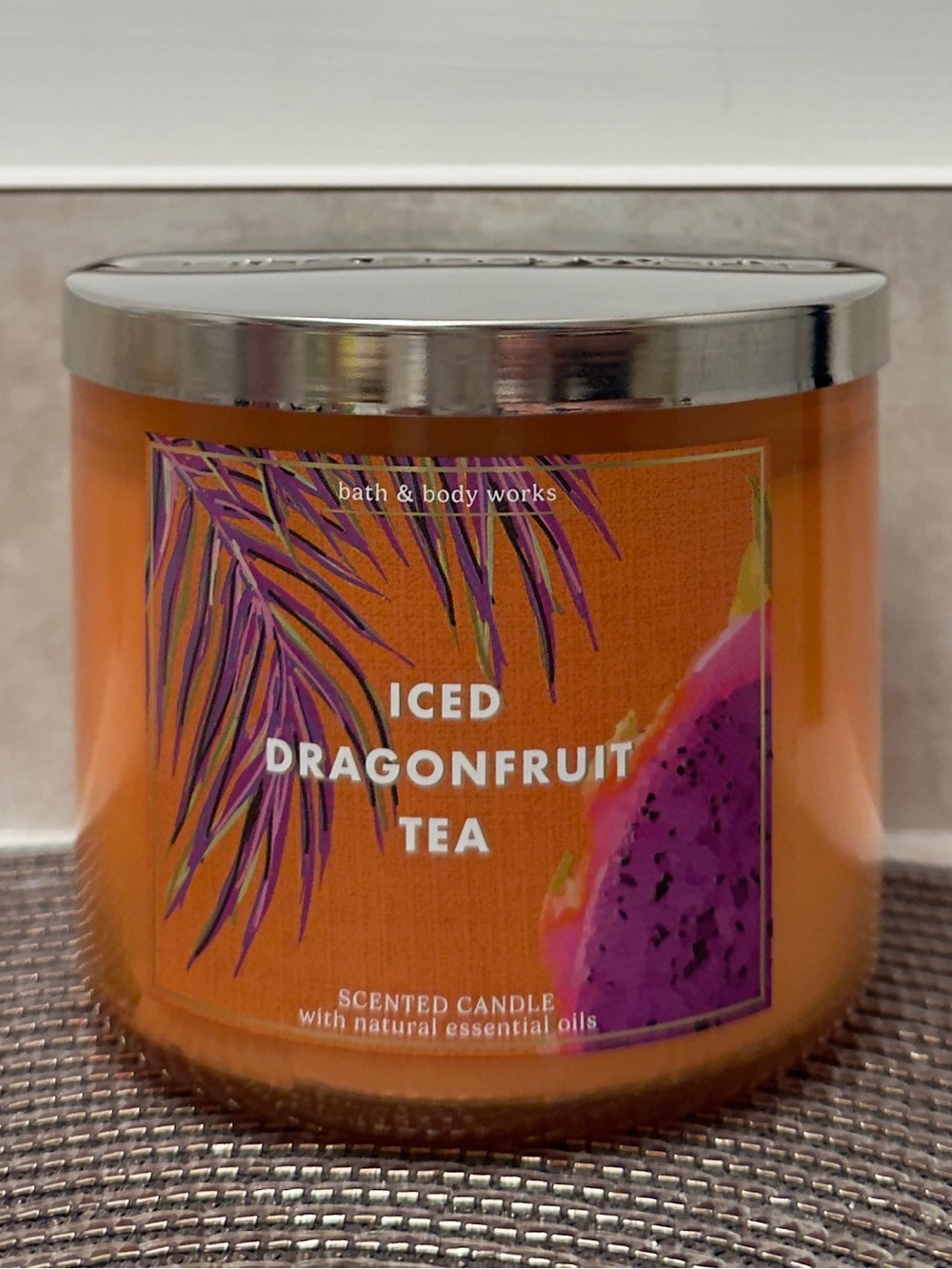 NWT Bath & Body Works Iced Dragonfruit Tea Scented 3-Wick Candle